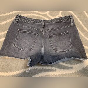 Hi-Rise Black Denim Shorts